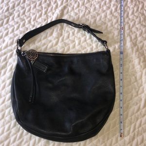 Coach soft black leather shoulder hobo